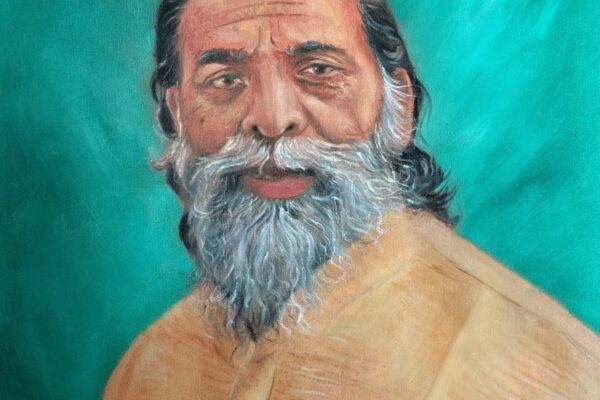 Chakradharpur Artist Harishchandra Mahato Pays Tribute to Late Shibu Soren with an Oil Painting
